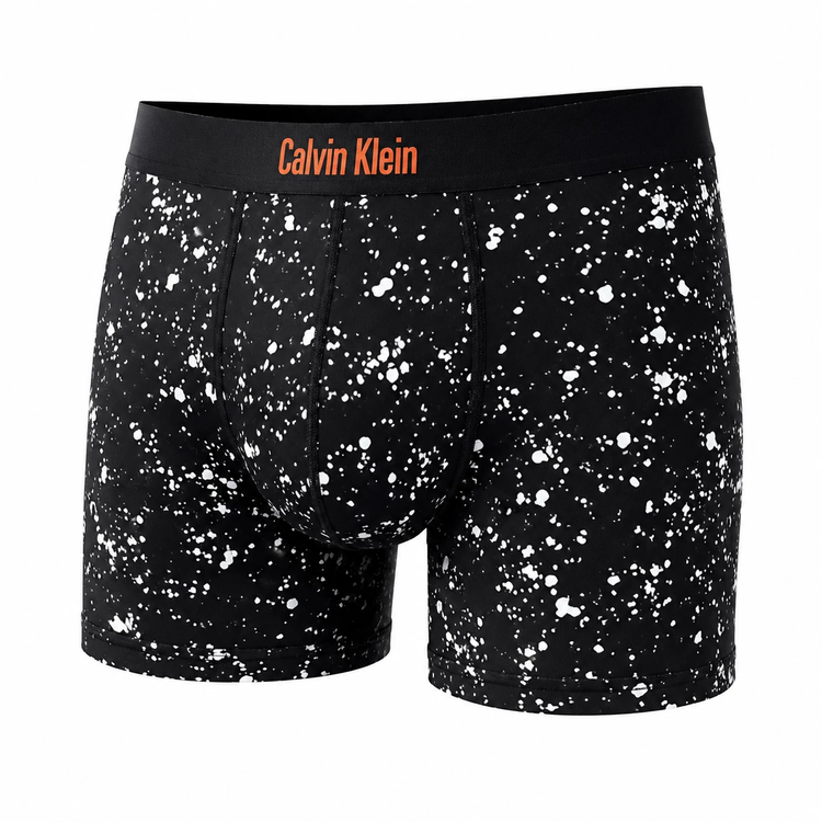شورت پادار مردانه تمام چاپ Calvin Klein مدل اسپرت لکهای مشکی