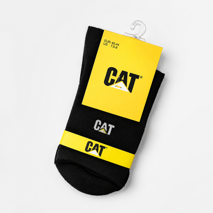 جوراب مردانه مشکی ساقدار CAT