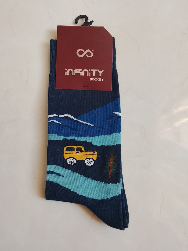 جوراب ساق دار مردانه اینفینیتی (Infinity) طرح ماشین آفرود – نخ پنبه اعلا