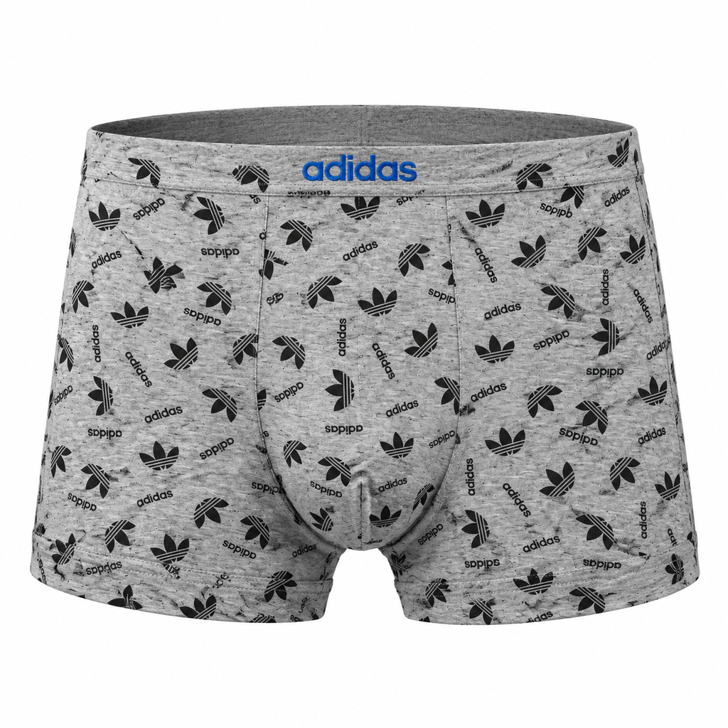 شورت پادار مردانه نخ پنبه اعلا طرح آدیداس (Adidas) – رنگ طوسی