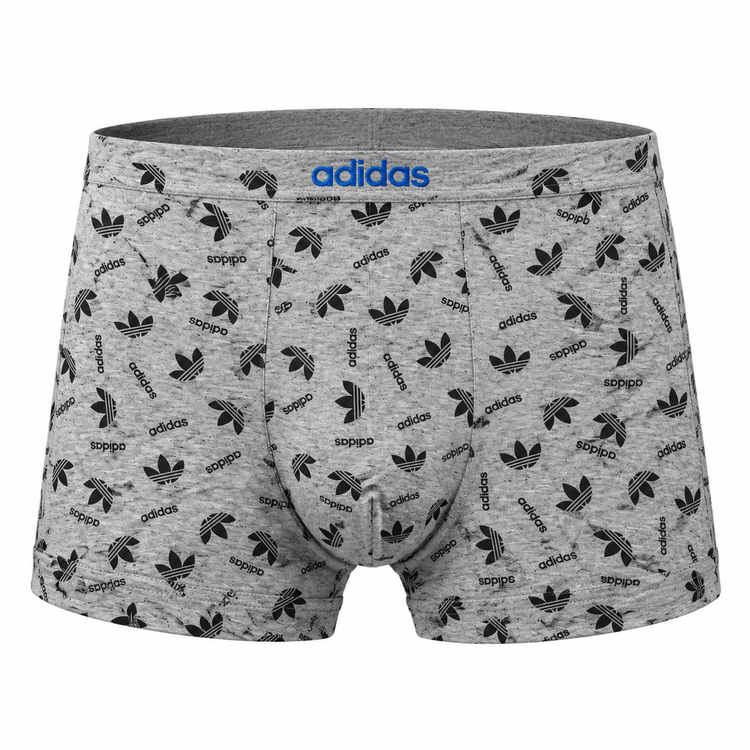 شورت پادار مردانه نخ پنبه اعلا طرح آدیداس (Adidas) – رنگ طوسی