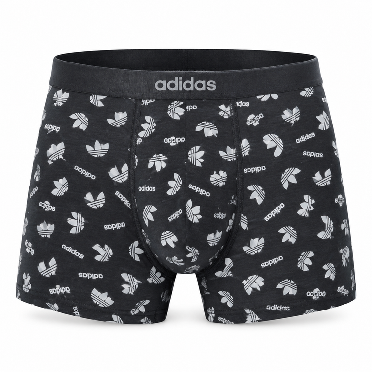 شورت پادار مردانه نخ پنبه اعلا طرح آدیداس (Adidas) – رنگ خاکستری