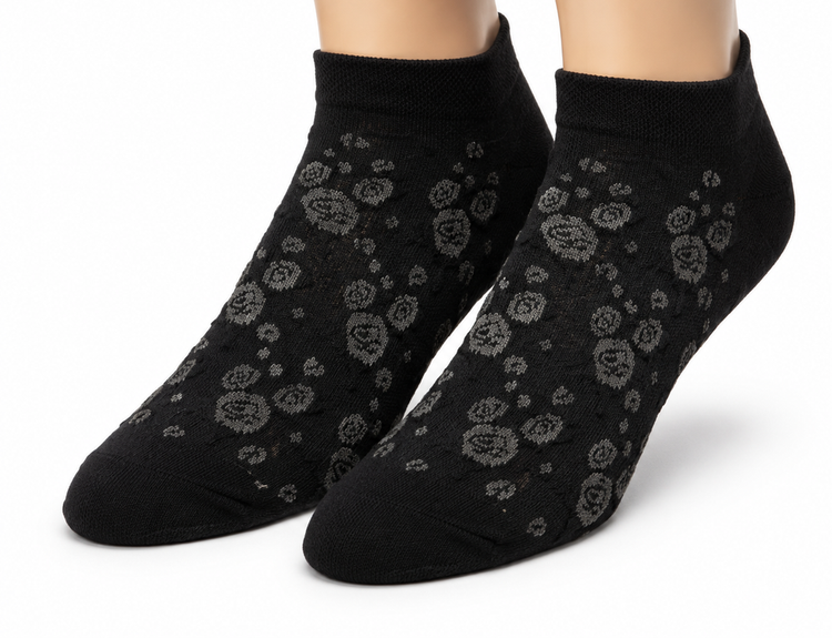 جوراب مچی زنانه پنبهای طرحدار Family Socks بدون درز و معطر