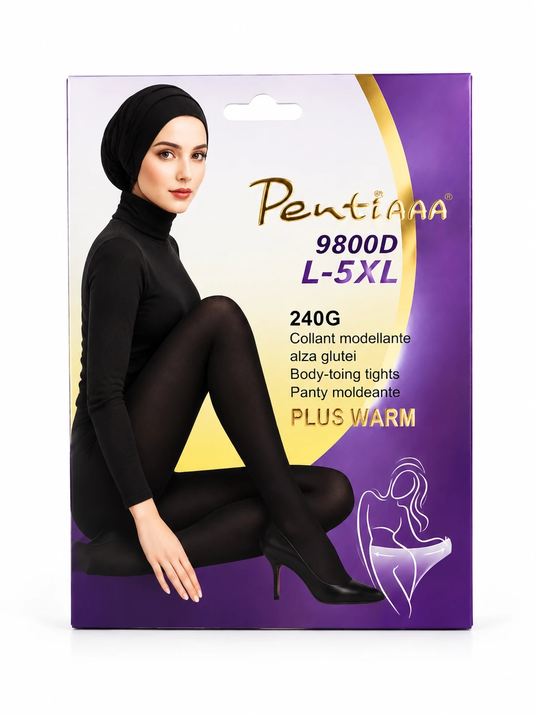 جوراب شلواری تو کرک 9800 پنتی گرم بالا